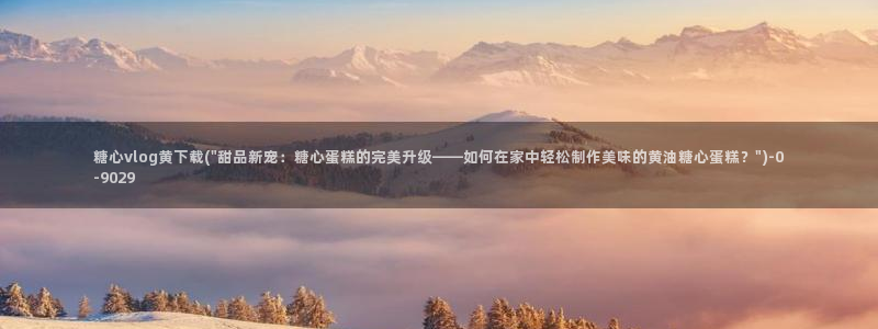 糖心vlog系列产品