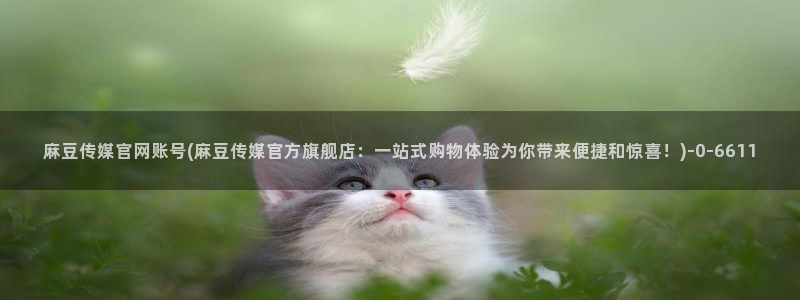 麻豆传媒官网链接：麻豆传媒官网账号(麻豆传媒官方旗舰店：一站式购物体验为你带来便捷和惊喜！)